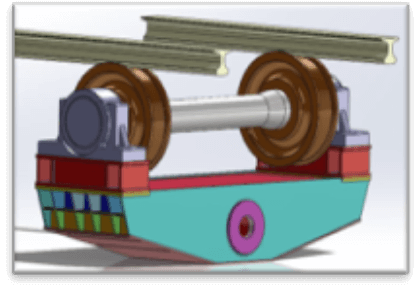 Ilustração do equipamento com peça em formato de balanço