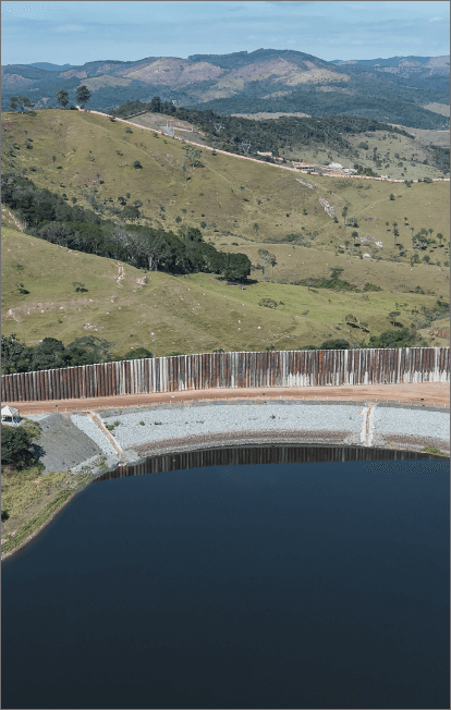 Estrutura de contenção do Dique Minervino.