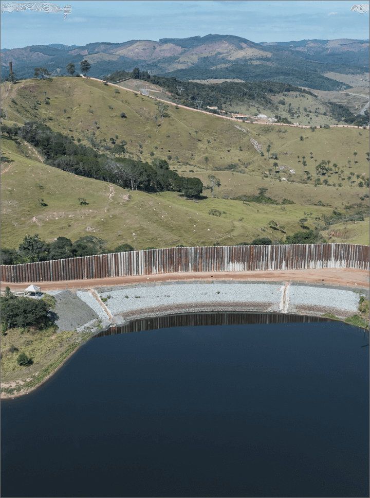 Barragem visão aérea