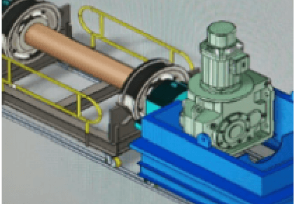 ilustração do equipamento com peça em formato cilíndrico