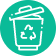 Icon representing a waste bin